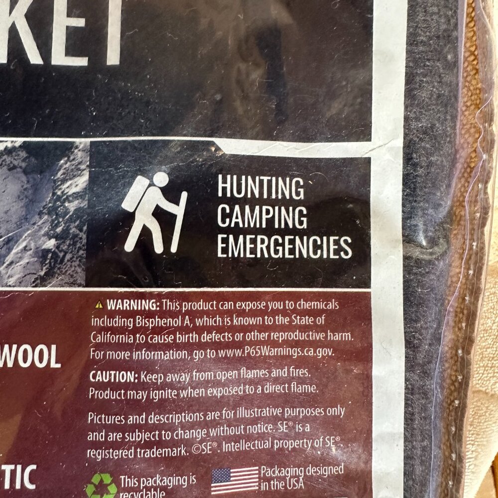 NWT SE 51" x 80" Wool Blanket Survivor Series - Picture 4 of 9